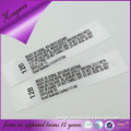 Direct factory satin white ribbon label with clear black font